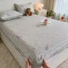 Sábana bajera acolchada, pieza única, protector de colchón engrosado, no es algodón puro, funda de cama 100% algodón, protector de colchón a prueba de polvo y antideslizante