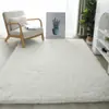 Alfombra de lana de seda de color liso transfronteriza envío directo al por mayor felpa alfombrilla para pies sala de estar dormitorio alfombra de mesita de noche alfombrilla de suelo cojín para mirador del hogar