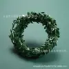 Imitación 7.5 m Planta Verde Alambre Hojas Ratán DIY Corona de Navidad Tejida a Mano Vid Decorativa