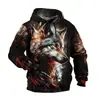 Ropa Personalizada Nueva para Primavera y Otoño 2025 Sudadera con Capucha Digital 3D para Hombre