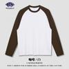 RS Ropa para Hombre 270G Algodón Pesado Retro Americano Camiseta de Manga Larga Marca de Moda para Hombre Transfronteriza Manga Larga Manga Raglán Camiseta para Hombre