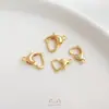 Colar Pulseira com Fecho de Mola Banhado a Ouro 14K Ouro Real 18K Terminal de Pulseira Fecho Conector Lagosta Material para Artesanato DIY Acessórios
