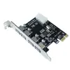 Tarjeta de Expansión PCI-E a USB3.0 4 puertos Computadora de Escritorio Multi-interfaz Divisor de Alta Velocidad Extensor de Uno a Cuatro