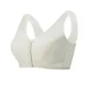 Roupa íntima para mãe, Sutiã feminino fino com fecho frontal sem bojo, para mulheres de meia-idade e idosas, Sutiã estilo regata sem aro de tamanho grande