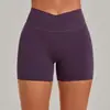 Shorts de yoga transfronterizos sin costuras de cintura alta con cinturilla cruzada, pantalones de yoga ajustados para correr y ciclismo al aire libre 9355