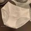 Ropa Interior Femenina Estilo Puro Deseo de Algodón Puro, Antibacteriana 10A, Entrepierna Extendida, Ribete de Encaje, Sin Costuras, Cintura Media, Ropa Interior de Algodón para Bebé Clase A