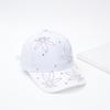 Chapéu de primavera e verão feminino com strass casual para todos os jogos boné de sol para montanhismo ao ar livre boné de beisebol com letras