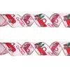 Fita Impressa de Natal de 2m Decorações de Árvore de Natal Adereços Decoração de Natal Colorida Fitas de Carro Serpentinas