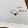 Anillo de plata esterlina 925 Lan Zhi, diseño de flor retro simple, estilo Joker, anillo de apertura de nicho para mujer, no se desvanece, venta al por mayor
