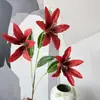 Nuevas Flores Artificiales de Narciso y Lirio 3D, Flores Artificiales para Salones de Banquetes de Bodas, Arreglos Florales para Pasillos de Bodas, Flores de Seda
