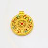 Wei Xue Mismo Estilo Duradero Dorado Arenoso Flor de Seda Auspicioso Ocho Tesoros Componer Colgante Nuevo Chino Diy Colgante Cadena de Lana