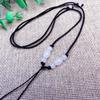 Colar Corda de Contas de Transferência de Jade Sintético Mais Vendido Corda de Jade Dourada e Prateada Cordão para Pingente de Colar de Contas de Arroz Branco