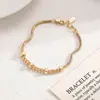 Pulsera de Conchas de Nácar Natural con Perlas Estilo Versátil para Vacaciones en la Costa Pulsera de Moda Tendencia para Mujeres