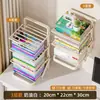 Estante de Mesa Rack de Armazenamento para Mesa Estante Pequena Simples para Armazenamento de Livros Dobrável de Uso Duplo para Estudante