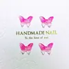 Nuevos Accesorios para Uñas Serie Mariposa Colorida Hielo Transparente, Accesorios Florales de Mariposa Frescos de Primavera para Uñas y Cabello, Adornos de Resina