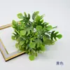 Plantas verdes artificiales, hojas pequeñas de monstera de plástico, flores decorativas para interior y exterior, paisajismo de jardín de plástico, flores de seda para bodas, arreglos florales