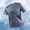Venta al por mayor transfronteriza Verano Nuevo Color Degradado Ropa de Fitness para Hombre Seda de Hielo Secado Rápido Camiseta Deportiva Manga Corta Pantalones Cortos Carrera Matutina