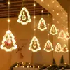 Luces LED de Tira Navideña Guirnalda para Habitación Lámpara de Cortina LED Enchufe USB Luces de Decoración Navideña para Dormitorio Sala de Estar Ventana