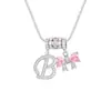 Collar con Letras Dopamina Popular Transfronterizo Set de Tres Piezas con Accesorios de Lazo, Elegante y Versátil Set de Collares con Letras