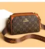 Nova Bolsa Canguru Tendência Feminina, Mochila Feminina, Bolsa de Mãe, Bolsa Almofada, Bolsa de Ombro Transversal Estampada em Couro Macio Vintage