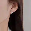 Pendientes de Serpiente Pequeña Ojos Verdes Trenzados Modelo Nuevo 2025 Lujo Ligero Exquisitos Moda Diseño de Nicho Pendientes de Gama Alta Joyería