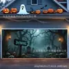 Bestseller transfronteiriço: Tecido de fundo de castelo gótico clássico de Halloween para garagem, fundo de decoração de festa do festival de fantasmas do cemitério
