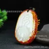 Pendente Buda Colorido de Jade Afegão Atacado com Lótus, Ornamento Pendente de Lótus com Personagem Buda Finamente Esculpido, Pingente de Jade, Suprimento para Transmissão ao Vivo