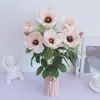 Enfeites para Decoração de Casa, Flores de Magnólia Simuladas, Mesa de Jantar, Mesa de Centro, Decoração Pastoral, Buquês Artificiais, Flores Pequenas para Casamento