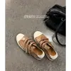 Zapatos Casuales de Triple Velcro Más Vendidos 2026 Nuevo Estilo Otoño Estilo Sucio Desgastado Zapatos de Skate Corte Bajo Zapatos Blancos Zapatos para Mujer