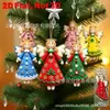 Plano 2D 16 Piezas Elegante Brillante Ángel Decoración Fiesta de Navidad Regalos Hogar Dormitorio Exterior Decoración Colgante
