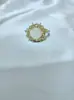 Anel Gato de Olho Estilo Francês de Luxo Leve com Diamantes, Anel Aberto Super Brilhante Exquisito e Elegante, Anel de Presente para Namorada