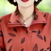 Nueva colección de primavera y otoño: Tops elegantes y de moda para madres, con cuello de solapa, estilo chaqueta corta y corte holgado que estiliza, adecuados para mujeres de mediana edad y mayores