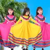 Vestido Infantil Estilo Mexicano Fantasia para Apresentação de Palco Roupas para Festa de Halloween
