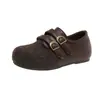 Mocasines con Hebilla Zapatos Casuales Mujer Nuevo Aumento Interno de Altura Modernos Suela Suave Mary Janes Versátil Retro Otoño 2026