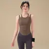 Alças Duplas nos Ombros, Bojo Integrado, Respirável, Malha de Ajuste ao Corpo com Patchwork, Colete Esportivo para Primavera e Verão