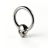 Joia de argola para nariz em liga de titânio G23 para mulheres, argola para piercing corporal F136 estilo dark caveira, joias no atacado