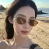 2026 Nuevas Gafas de Sol Retro Estilo Metal Old Money Europeo y Americano para Mujer, Forma Ovalada, Protección UV, Gafas de Sol para Proteger del Sol