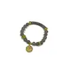 Pulsera de Ágata Gris Natural, Pulsera Media de Calcedonia Púrpura Ahumada, Nuevo Fabricante de Joyería Estilo Chino Venta al por Mayor Transmisión en Vivo Bienestar de Celebridades de Internet