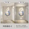 Escultura de Pena em Acrílico Sala de Estar Painel de TV Parede de Fundo Pintura Pendurada Luminária de Parede LED de Alto Padrão Corredor de Entrada Pintura Decorativa