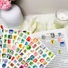 10 Juegos de Pegatinas de Letras Inglesas Coloridas Retro Papelería Cuaderno Decoración DIY Impermeables de PVC Productos Culturales y Creativos Venta al por Mayor Transfronteriza