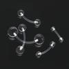 Pendientes de Piercing Invisibles Estilo Coreano y Japonés, Tachuelas para Labios, Tachuelas para Ombligo, Tachuelas para Cejas, Agujas de Expansión para Orejas Universales, Accesorios de Joyería para Piercings de Cuidado del Oído Transparentes