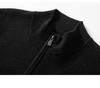Suéter de cachemira pura de montaña para hombre, chaqueta de cuello semialto, informal, de negocios, con cremallera, talla grande
