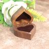 Caja para anillos de nogal negro con amor grabado, madera maciza, para propuesta, para par de anillos, caja de regalo, joyero, empaque para joyas, para mujer