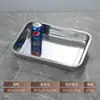 Forma Quadrada Retangular de Aço Inoxidável Extra Grande 100*65 Bandeja para Arroz Cozido no Vapor Bandeja para Churrasco Bandeja para Peixe Assado Bandeja para Uso Comercial em Banquetes