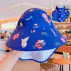 Sombrero de Protección Solar para Niños, Sombrilla de Verano, Chal Anti-UV, Sombrero con Protección para el Cuello, Lindo Sombrero de Ala Ancha para Niñas y Niños