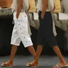 2025 Moda Transfronteriza Amazon Europea y Americana Nuevos Shorts Casuales Sueltos de Hebilla para Mujer