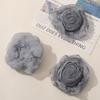 Flor de Rosa de Organza con Pliegues Retro Francés y Borde Quemado para Broche de Pelo Hecho a Mano DIY, Accesorios para Ropa, Corsage, Accesorios Decorativos