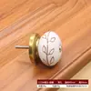 Puxador Cerâmico Mediterrâneo para Portas de Armário Estilo Rústico, Puxador Único para Gaveta Estilo Chinês, Puxador Artístico para Portas de Guarda-Roupa e Armário, Venda Direta da Fábrica