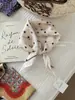Algodón suave y lino transpirable aptos para la piel protección para el cuello cuadrado pequeño punto de ola flor de anacardo turbante exportación coreana bufanda individual bufanda de seda damas