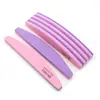Nueva Lima de Uñas de Esponja de Alta Elasticidad Media Luna Rosa Morado Impreso Tira Pulidora Manicura Tira Frotadora Lima de Esponja Lavable